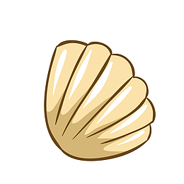 黄白色卡通海洋贝壳