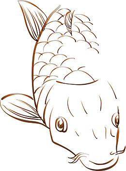 创意矢量锦鲤素材图