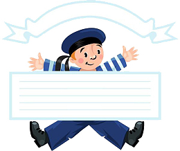 卡通水手人偶信纸