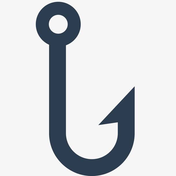 尖锐的钩子矢量插画