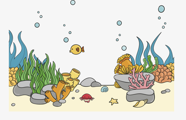 海底世界海草珊瑚免抠素材免费下载 觅元素51yuansu Com