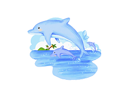 蓝色海豚
