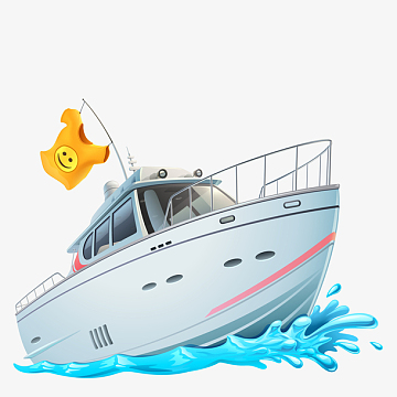 矢量手绘海洋轮船