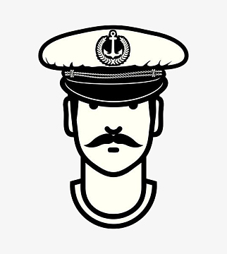 卡通带水手帽的男性