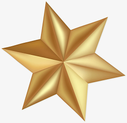 矢量手绘立体六芒星