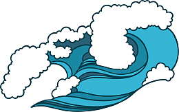 蓝色海洋汹涌海浪