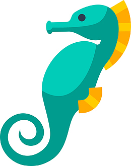 可爱海马设计素材