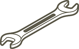 速写手绘五金配件扳手