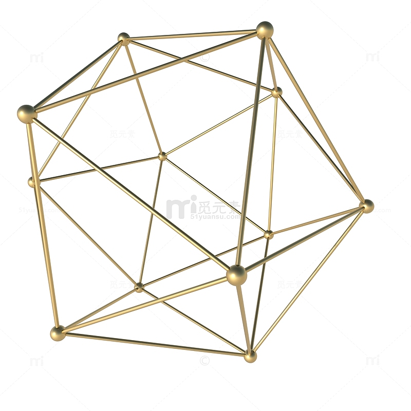 线框的金属立体几何