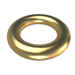 金色立体几何圆环