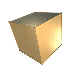 金色方体立体几何