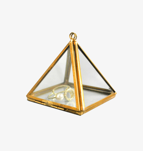 玻璃金字塔摆件png