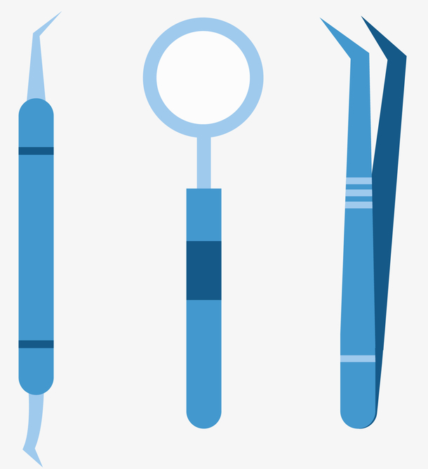 金属蓝色矢量卡通手术刀