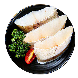 鳕鱼块鳕鱼肉生鲜圣女果海鲜美食