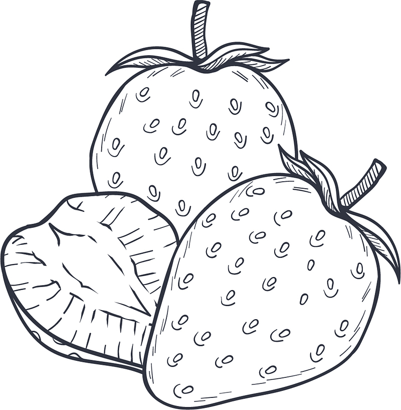 夏季水果手绘草莓