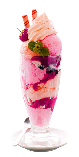 草莓冰激凌装饰图案