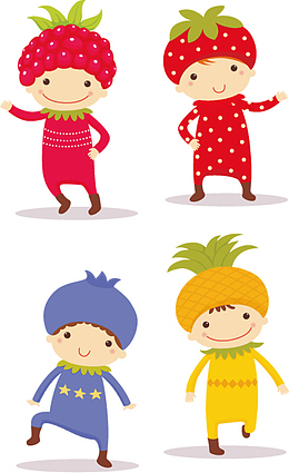 卡通莓果形象公仔