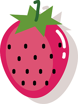 矢量图好吃的草莓