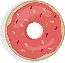 粉色草莓甜甜圈