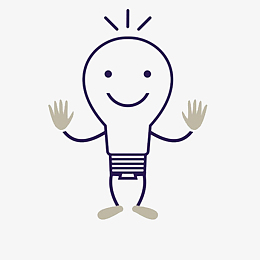 卡通可爱的智慧发光的png