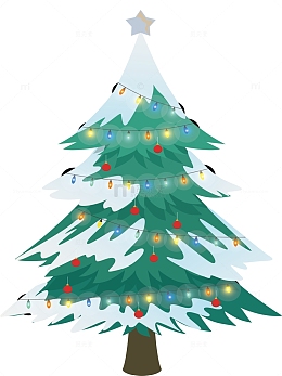 发光彩灯圣诞树