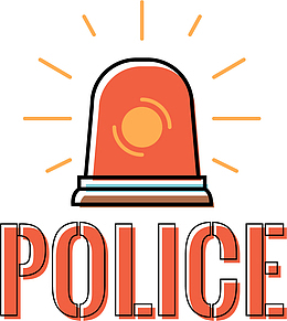 发光矢量卡通警灯