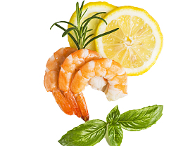 清新酸甜美食红虾仁免抠图