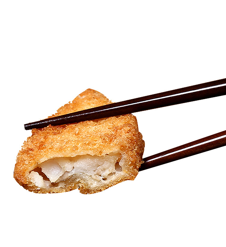 炸鳕鱼块鳕鱼片鳕鱼肉美味小吃筷