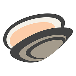 卡通贝壳矢量图下载