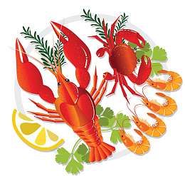 美味海鲜大餐龙虾