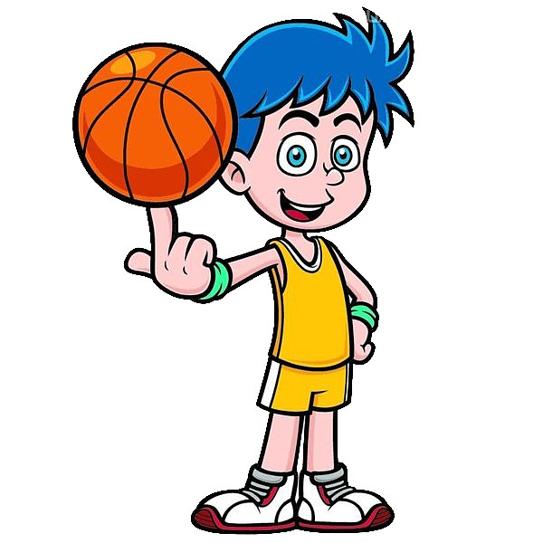 玩篮球的小男孩