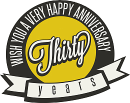 矢量圆形复古结婚周年庆设计