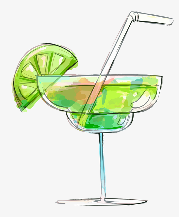 手绘柠檬果汁png