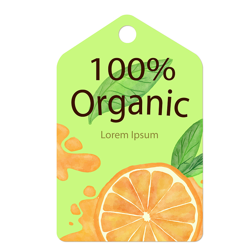 橙子果汁标签设计