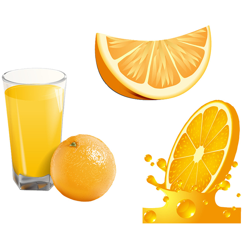 鲜橙汁简笔画