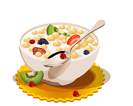 卡通手绘水果捞插画