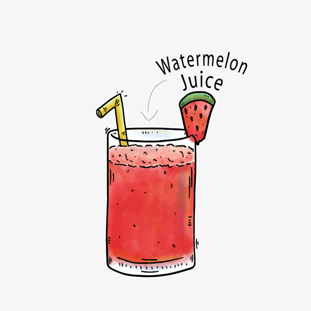 一杯红色的西瓜汁果汁