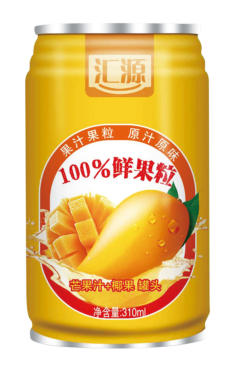 汇源芒果汁饮料罐头包装