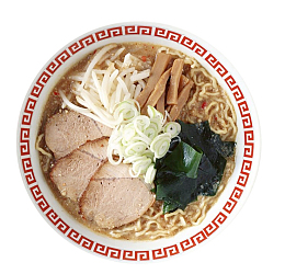 兰州牛肉拉面美食俯视图