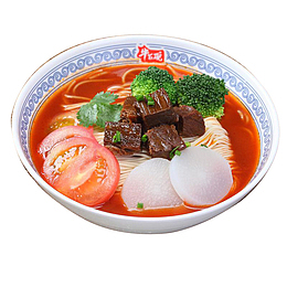番茄炖牛肉大碗面