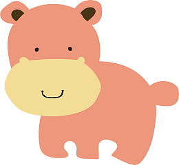 矢量图水彩粉色小牛