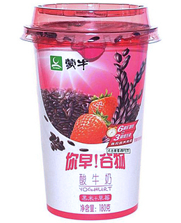 实物蒙牛谷物酸奶免抠