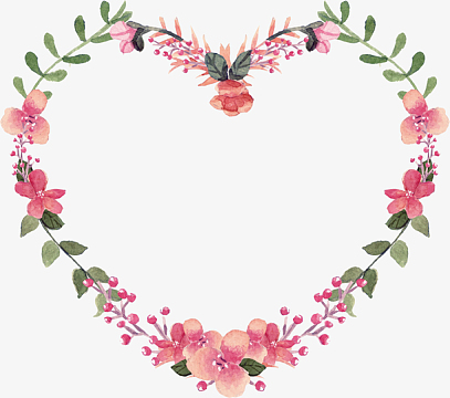 矢量图唯美的花环