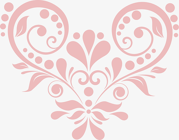 情人节粉色花藤爱心