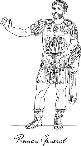 手绘风古罗马雕塑