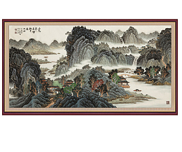 中国风山水装饰挂画画