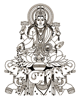 印度教大象和菩萨