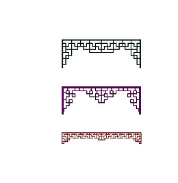 中国风门楣雕花装饰元素