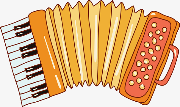 手绘风卡通手风琴
