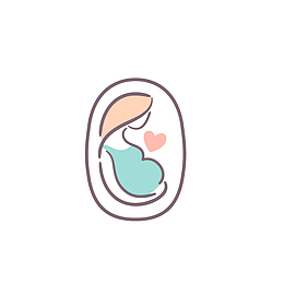 卡通孕妇图标素材